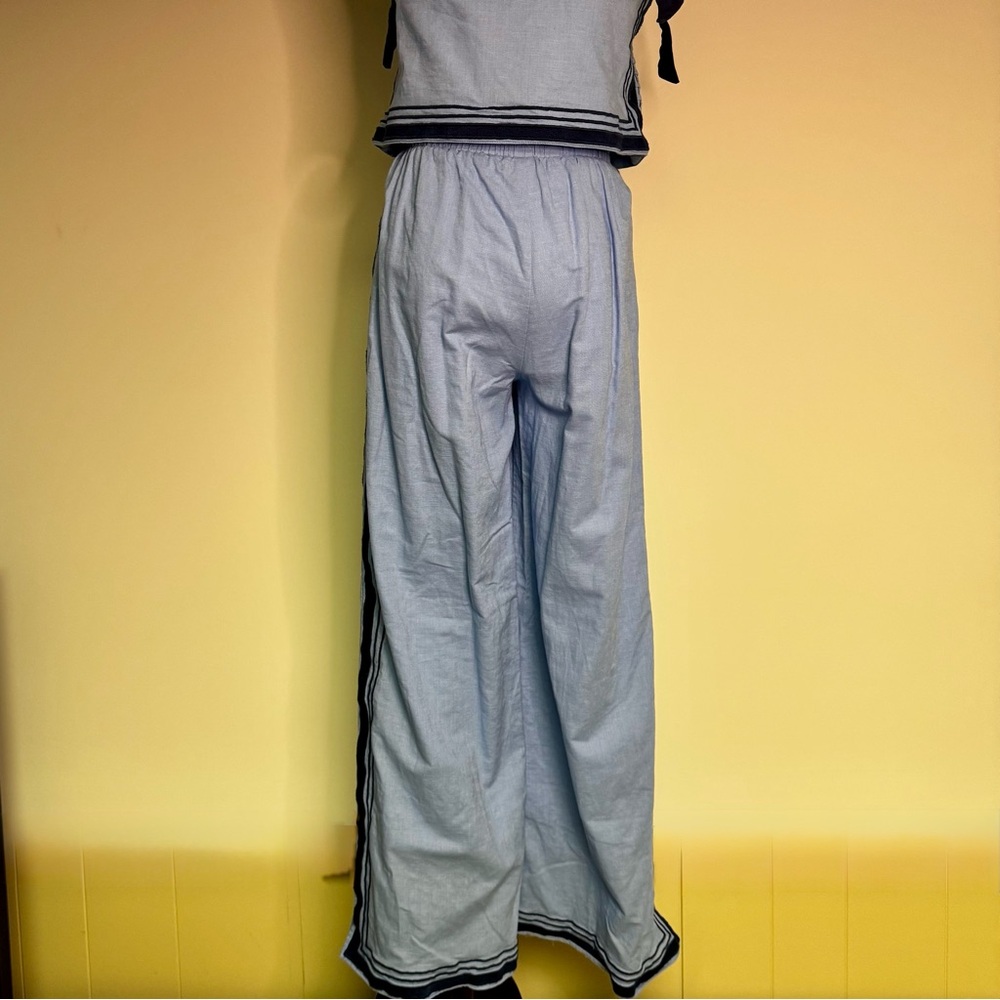 Pant Store Blue Sleeveless shirt and pant set - Picture 2 of 11